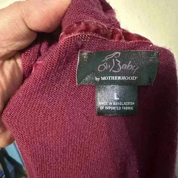 Oh Baby By Motherhood Plum Colored Tie Waist Maternity Top. Womens Size Large. - Picture 5 of 5